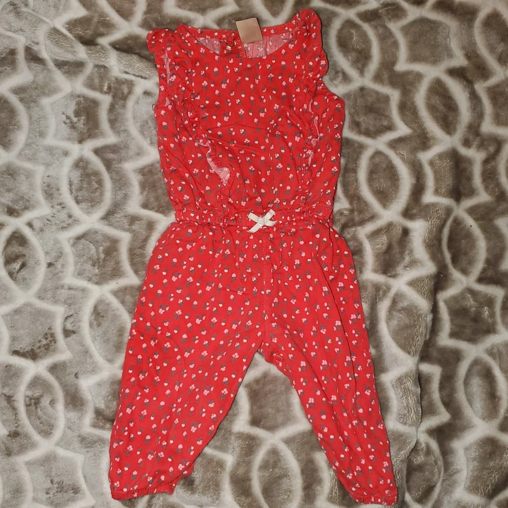 5 for $25 | Carter's Floral Ruffle Sleeveless Drapey Jumpsuit